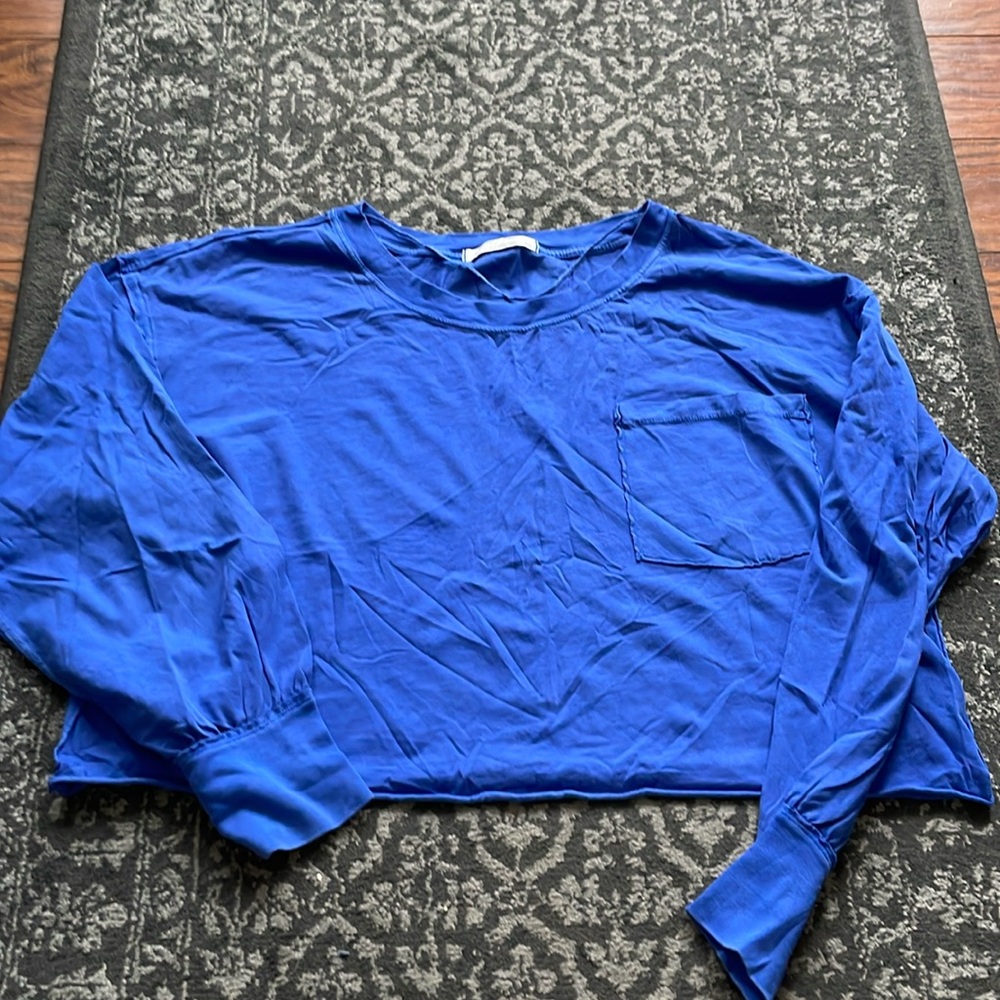 Free people long sleeve cropped shirt